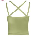 کراپ‌تاپ زنانه ماییلدا مدل 4633 رنگ سبز روشن