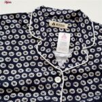 ست شومیز و شلوارک زنانه کوزا مدل دکمه ای کد 9118 رنگ سرمه ای