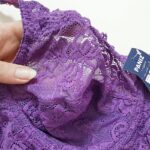 سوتین زنانه پانیذ مدل گیپوری فنردار کد 66365-new رنگ بنفش