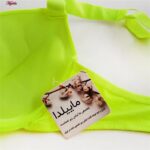 ست شورت و سوتین زنانه ماییلدا مدل پوش آپ فنردار نگینی کد 4640 رنگ سبز فسفری