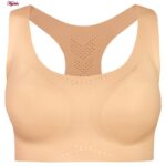 سوتین زنانه مدل لیزری پددار بدون فنر کد 4641 رنگ کرم