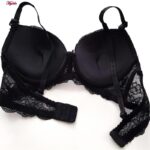 سوتین زنانه لنا مدل پوش آپ دکلته فنردار کد 4627 رنگ مشکی