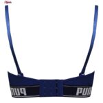 سوتین زنانه لنا مدل پوش آپ دکلته فنردار کد 4628 رنگ سرمه ای