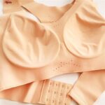 سوتین زنانه مدل لیزری پددار بدون فنر کد 4641 رنگ کرم