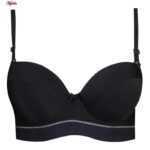 سوتین زنانه مدل پوش آپ دکلته فنردار کد 4628 رنگ مشکی