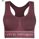 نیم تنه ورزشی زنانه ماییلدا مدل بدون فنر پددار ماساژوری کد 4635 رنگ زرشکی