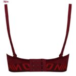 سوتین زنانه مدل پوش آپ دکلته فنردار کد 4628 رنگ زرشکی