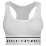 نیم تنه ورزشی زنانه ماییلدا مدل بدون فنر پددار ماساژوری کد 4635 رنگ سفید