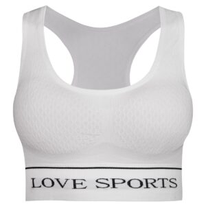 نیم تنه ورزشی زنانه ماییلدا مدل بدون فنر پددار ماساژوری کد 4635 رنگ سفید