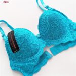 ست شورت و سوتین زنانه لنا مدل دکلته فنردار پوش آپ کد 4625 رنگ آبی روشن