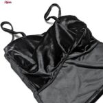 کراپ‌تاپ زنانه مدل مخملی پددار کد 4639 رنگ مشکی