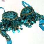 سوتین زنانه ماییلدا مدل فنردار پولکی دکلته کد 4512-14 رنگ آبی