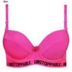 سوتین زنانه مدل پوش آپ دکلته فنردار کد 4628 رنگ سرخابی