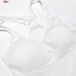 کراپتاپ زنانه ماییلدا مدل پددار کد 4637 رنگ سفید