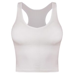 کراپتاپ زنانه ماییلدا مدل پددار کد 4637 رنگ سفید