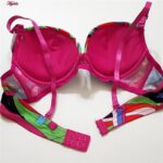 سوتین زنانه بینیس مدل پوش آپ دکلته فنردار موزاییکی 4638 رنگ صورتی