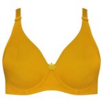 سوتین زنانه پانیذ مدل فنردار کد 66386 رنگ زرد