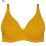 سوتین زنانه پانیذ مدل فنردار کد 66386 رنگ زرد