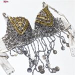 سوتین زنانه ماییلدا مدل فنردار پولکی دکلته کد 4512-16 رنگ نقره ای