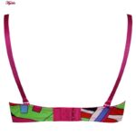 سوتین زنانه بینیس مدل پوش آپ دکلته فنردار موزاییکی 4638 رنگ صورتی