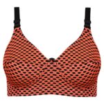 سوتین زنانه مدل بدون فنر کد 4651 رنگ نارنجی