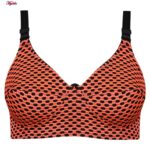 سوتین زنانه مدل بدون فنر کد 4651 رنگ نارنجی