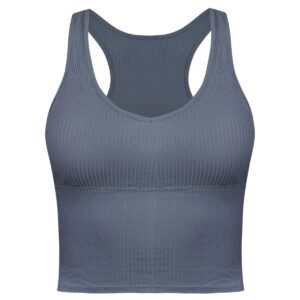 کراپتاپ زنانه ماییلدا مدل پددار کد 4637 رنگ آبی نفتی