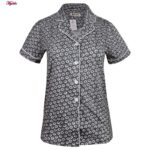 لباس خواب زنانه کوزا مدل دکمه دار کد 9118-MY-K رنگ طوسی