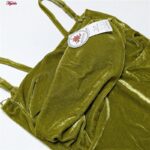 کراپ‌تاپ زنانه مدل مخملی پددار کد 4639 رنگ سبز