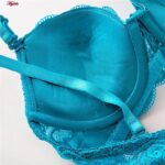 ست شورت و سوتین زنانه لنا مدل دکلته فنردار پوش آپ کد 4625 رنگ آبی روشن