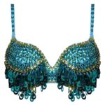 سوتین زنانه ماییلدا مدل فنردار پولکی دکلته کد 4512-14 رنگ آبی