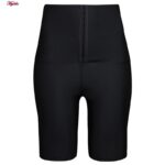 شلوارک ورزشی زنانه فیتن فرخ زادی مدل کمر گنی قزن دار کد 4668-326 رنگ مشکی