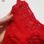 ست شورت و سوتین زنانه کارنا رز مدل گیپوری فنردار کد 4672-3001 رنگ قرمز