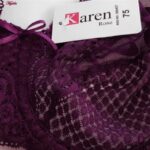 ست شورت و سوتین زنانه کارنا رز مدل گیپوری فنردار کد 4672-3001 رنگ عنابی