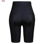 شلوارک ورزشی زنانه فیتن فرخ زادی مدل کمر گنی قزن دار کد 4668-326 رنگ مشکی