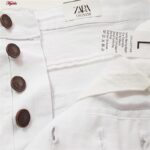 دامن جین زنانه کد 4670-3363 رنگ سفید