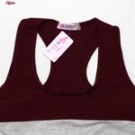 نیم تنه زنانه مدل بدون فنر بدون پد کد 4420-5-MY رنگ زرشکی
