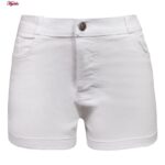 شلوارک جین زنانه کد 4671-3364 رنگ سفید