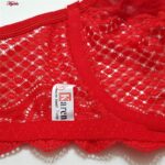 ست شورت و سوتین زنانه کارنا رز مدل گیپوری فنردار کد 4672-3001 رنگ قرمز