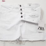 دامن جین زنانه کد 4670-3363 رنگ سفید