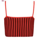 ست 3 تکه مایو دخترانه ماییلدا مدل راه راه ملوانی کد 4409-MY رنگ گلبهی