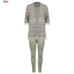 ست 3 تکه لباس زنانه کوزا مدل 4601-003-6 رنگ سبز