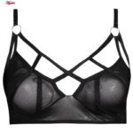 ست شورت و نیم تنه زنانه ماییلدا مدل بدون فنر توری کد 4685-4120 رنگ مشکی