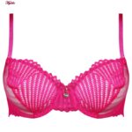 ست شورت و سوتین زنانه میسا مدل فنردار گیپوری کد 4735-6115 رنگ صورتی