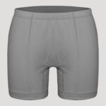 شورت مردانه ماییلدا مدل پادار پنبه ای کد 4702 رنگ طوسی