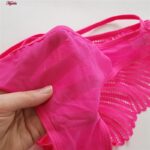 ست شورت و سوتین زنانه میسا مدل فنردار گیپوری کد 4735-6115 رنگ صورتی