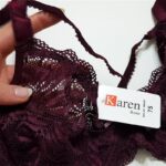 ست شورت و سوتین زنانه کارنا رز مدل گیپوری هارنس فنردار کد 4673-3150 رنگ عنابی