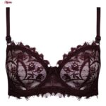 ست شورت و سوتین زنانه کارنا رز مدل فنردار گیپوری کد 4674 -2027 رنگ عنابی