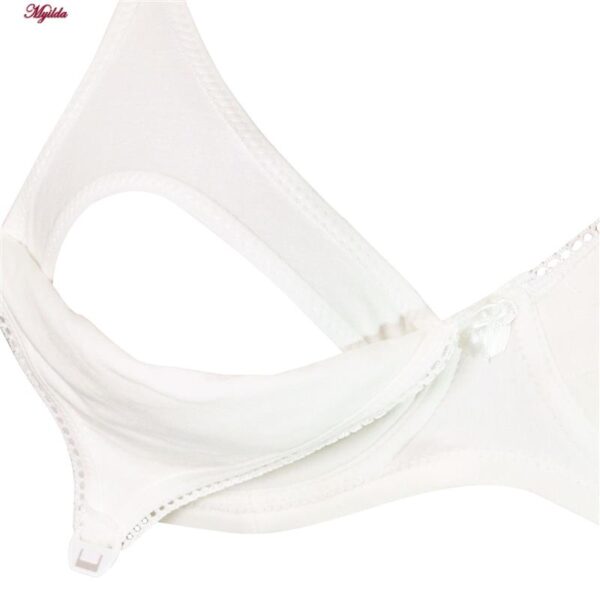 سوتین شیردهی مدل فنردار کد 3804 رنگ سفید