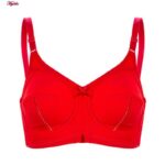 ست شورت و سوتین زنانه لین مدل بدون فنر کد 4682-419 رنگ قرمز